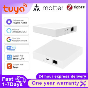Tuya Matter Thread Hub Zigbee Smart Home Bridge Matter Gateway Hub Siri voice control Homekit Smartthings work with Google Alexa