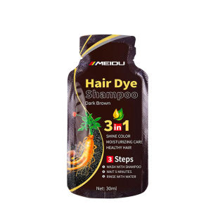 30ml Hair Dye Shampoo 3in1 Darkening Hairs Instant Gray To Black Polygonum Multiflorum Natural Coloing Cover for Women