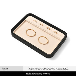 Oirlv | Oirlv Leather Jewelry Tray Jewelry Display Props Ring Necklace Pendant Velvet Jewelry Storage Tray Viewing Tray Pendant Plate