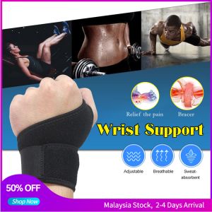 2pcs Sport Wristband Adjustable Wrist Support Pain Relief Training Hand Bands Dumbbell Bracer Brace Wrist Guard Protector Gym Weight Training Sport Glove 运动可调节护腕