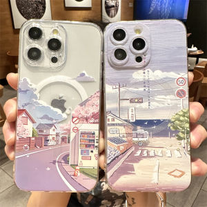 Magnetic Absorption Silicone Phone Case for  15 pro 17 pro Max 13 New Model 12 High-End 11 Creative 16 pro Full Cover Lens Protection Anti-Fall