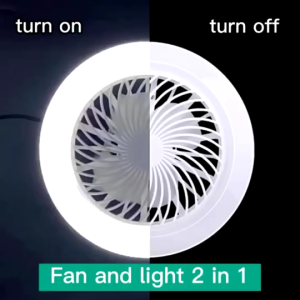 COD 2 In 1 Ceiling Fan With Lighting Lamp With Remote Control E27 Converter Base For Bedroom Living Home
