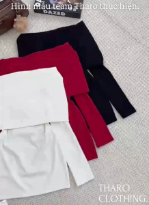 Đầm Nữ Trễ Vai Gân Len Tay Dài - Tharo Clothing [DAM0073]