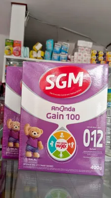 SGM Ananda Gain 100 (0-12 bulan) 400 gr bayi - Susu formula - Halal - Probiotik - Prebiotik - Makanan bayi dan balita - Sereal.