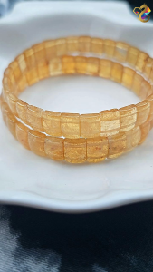 Super Premium Grade Gold Tourmaline Shou Pai Bracelet