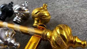 END CUP BRACKET TUTUT REL TIANG GORDEN FULL SET BATANG HORDENG BESI GORDENG METER KOMPLIT MURAH GAGANG ROLLET MINIMALIS FULLSET 1 METER GOLD