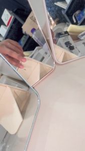 Kaca Rias MakeUp Portable Lipat / Kaca Rias Minimalis 10217 Cermin Lipat Persegi / Kaca Rias Make Up Lipat Portable / Cermin Duduk