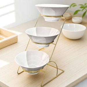 Chinese Style Ceramic Buffet Table Small Dish Display Box Cold Dish Fruit Plate Salted Vegetable Bowl Breakfast Utensils Arrangement