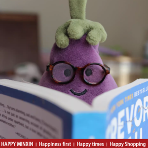 Jellycat Eggplant Doll 17cm Pendant Toy Glasses Accessory Necklace Doll Cute Camera Hanging Decoration Bag Cotton Doll Clothes