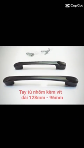 TTay nắm tủ giá rẻ - Tay nắm cửa tủ màu đen hợp kim nhôm 96mm-128mm