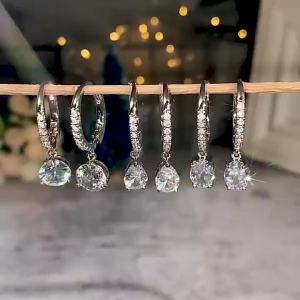 Huitan Delicate Pear CZ Drop Earrings Women Crystal High Quality Versatile Nice Gift Love Fashion Jewelry Daily Party Earrings