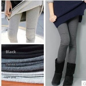 High Quality Fleece Lined Thickened Womens Base Layer Pants Patch Knee Patch Cotton Long Pants Autumn Season Fashion Trend