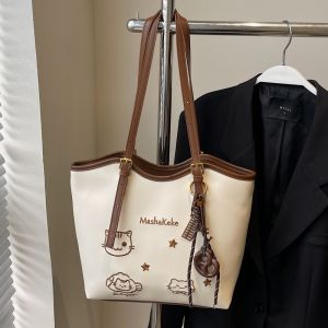GVSEDUN Large Capacity Tote Bag Birthday Gift Summer New Style Seven-Valentines Day Gift Casual Simple Style Double Strap