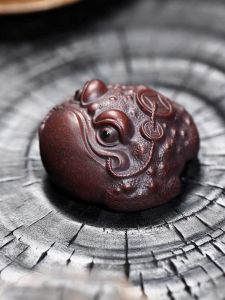 Creative Ceramic Tea Ceremony Handmade Lotus Seedpod Red Toad Tea Set Stylish Play Fujia Side Home Furnishings