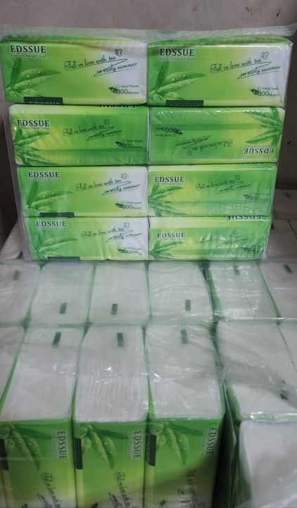 1 BUNDLE 8 PACKS EDDISUE TISSUE 4-PLY SOFT PREIUM QUALITY VIRGIN PULP ( KITCHEN & TABLE LINEN CLOTH NAPKINS)
