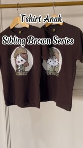 Kaos Couple Anak Brother Sister Brown Series