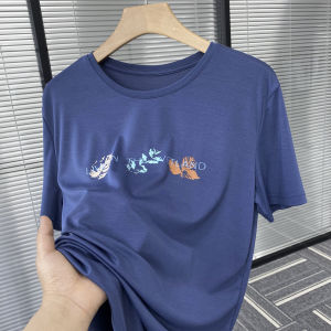 Ultra Mềm Mềm Mại Áo Thun Nam Tay Ngắn Cổ Tròn Thoáng Khí Thời Trang Sành Điệu In Hình Mùa Hè Thoải Mái Phong Cách Đô Thị Tất Cả Các Mùa