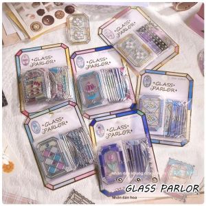 18 Miếng/tờ Sticker Nổi 3D Phong Cách Nhật Bản Kawaii Họa Tiết Kính Màu Dùng Trang Trí Sổ Tay Bookmark Văn Phòng Phẩm Dễ Thương Thẩm Mỹ