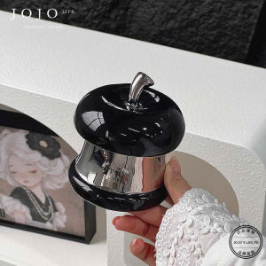 Nordic Style Ceramic Ashtray round Bead Decorated with Leather JOJOS L PD Burning Simple Modern Home Decorative Accessories