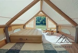 SHINECRAVE Automatic Inflatable Mattress Bed | with Built-in Air Pump | 40cm thickness | Fast Inflation and deflation | Queen size | Camping | Outdoor | Indoor