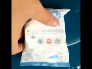 Khăn tắm nén cotton không xù lông khăn viên nén nhỏ gọn tiện mang theo du lịch công tác (KT 70 x 140cm)