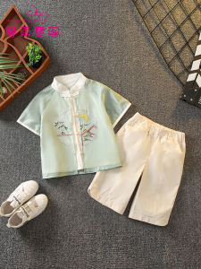 Childrens Hanfu Set Boys Traditional Chinese Costume Baby New Style Tang Suit Ancient Performance Outfit Summer Thin Model Shot