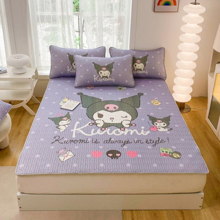 Dansunreve Latex Kuromi Bedsheet Set Mat Sanrio Cinnamon Dog Feel ...