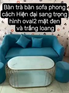 Bàn trà vòm 2 kính cường lực bàn lồng sắc