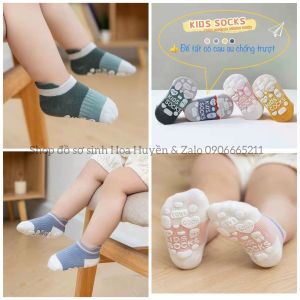 Sét 5 đôi tất lưới cho bé sơ sinh vớ chống trượt bé gái bé trai vớ lưới trẻ em 6 tháng đến 2 tuổi