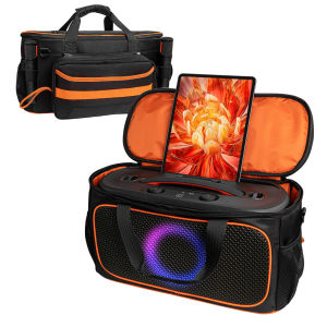Stylish Travel Storage Bag for JBL PartyBox On The Go 2 Portable Speaker Durable and Lightweight with Multiple Pockets