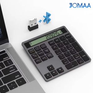 JOMAA | Bàn Phím Số Di Động JOMAA Slim 34 Phím Không Dây Bluetooth & 2.4G Có Màn Hình Hiển Thị Dành Cho Laptop Máy Tính Để Bàn - Bàn Phím Số Máy Tính Có Giao Diện Tiếng Anh