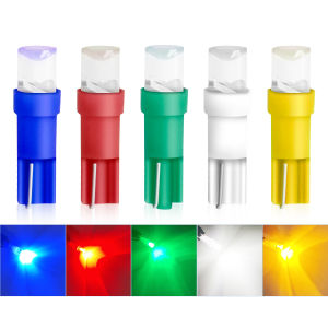 T5 W1.2W W2.3W 10/20/50/100/200 Pieces of LED Signal Car Bulb High Brightness for Car/Truck/Lorry Play and Plug Long Serive Life