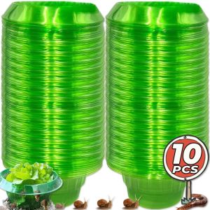 10PCS Plants Slug Protection Rings Vegetables Cover Plant Snail Collar Guard Green Planter Flower Pot Pest Control Trapper Garden Tool