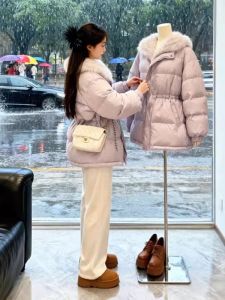 CHANGTONG | High-end Fashion Stylish Purple Waist-defining Coat Spring Season