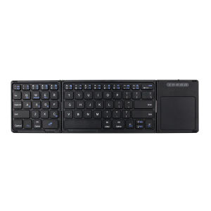 AJIUYU | Mini Foldable Wireless Keyboard Rechargeable Slim Portable Bluetooth Keyboard With Touchpad for Windows Android IOS iPad Phone