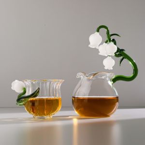 Japanese Style Handmade Glass Tea SetTea Set Teapots & Tea Cup Creative Kung Fu Tea Set