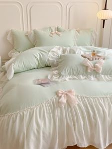 MANSHIAN | Princess Style Lace Ruffle Bedding Set