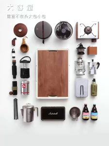 55L Outdoor Foldable Storage Box Camping Waterproof Storage Box Multifunctional Portable Storage Box wooden  With Lid And Handle