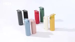 TYESO 600ml-750ml Color Lid Sports (Yellow) Vacuum Insulated Stainless Steel Tumbler Drinking Flask