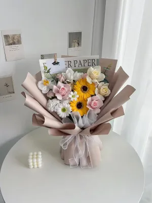 Graduation Gift Sunflower Preserved Flower Bouquet