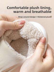 MONLEYTA | New 2024 Cotton Slippers For Elderly Women Winter Indoor Home Autumn Winter With Heel Anti-Slip Waterproof Cotton Shoes For Men Outdoor Wear