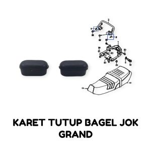 Karet Tutup Begel Jok Grand 95mm (Harga Per Set Isi 2) - Penutup Ujung Samping Behel Jog Sadel Tipis Honda Astrea Grand Impressa Legenda