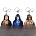 Dynamic Transformation 3D Gradient Keychain Bag Pendant Anime Attack on Titan Eren Mikasa Acrylic Keychain Cartoon Series. 