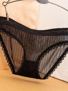 Quần Lót Ren Lưới Trong Suốt Mùa Hè Cho Nữ Quần Lót Tam Giác Mỏng Thắt Lưng Thấp Gợi Cảm Bằng Vải Cotton Pha Trộn