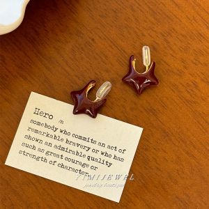 Pain-Free Christmas New Year Caramel Raspberry Mosquito Coil Dish Ear Cuff No Piercing Required Fashion Jewelry Ear Studs