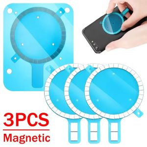 3Pcs Real Magnetic Ring Sticker for Magsafe Wireless Charger Universal Magnet Car Phone Holder for iPhone Samsung Xiaomi