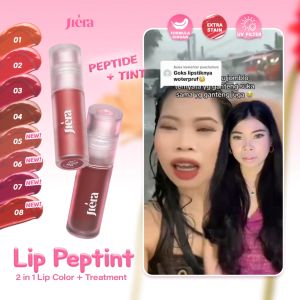 [NEW SHADES] JIERA Lip Peptint with 2 in 1 Function Lip Tint & Lip Care UV Rays Protection Lightweight Longlasting Moisturizing