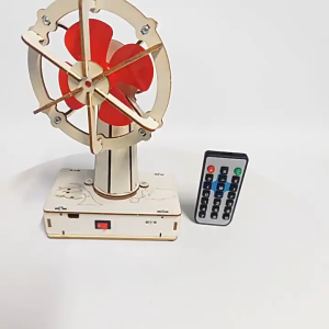 Lắp Ráp Mô Hình Quạt Chạy Bằng Motor Điều Khiển Từ Xa Sử Dụng Pin Đồ Chơi Gỗ DIY Sáng Tạo STEM Cho Trẻ Em