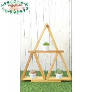 Dekorasi Dinding Ambalan Kayu Model Segitiga Bundling Tanaman Hias Dekorasi Ruangan Aesthetic