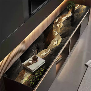 Modern Simple Dining Table Mat Waterproof Oil Resistant Luxury Feel No Wash TV Cabinet Table Pad Surface Protection Pad